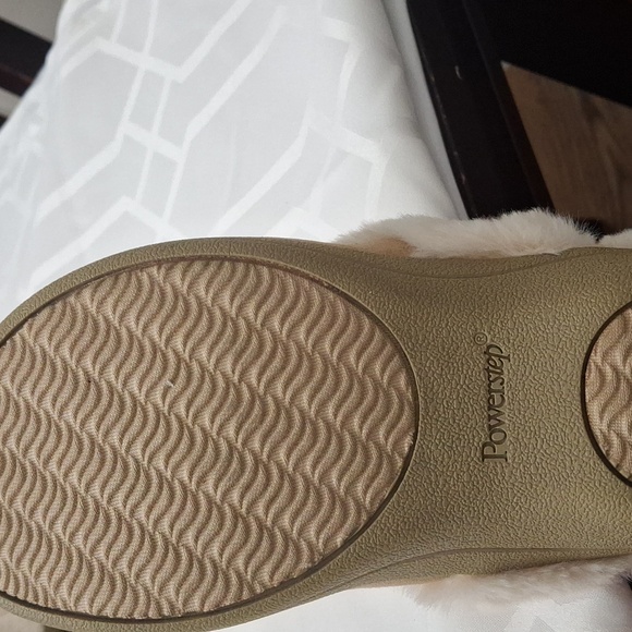 Powerstep Luxe Womens Orthotic Slippers - Taupe W6 - Picture 4 of 5